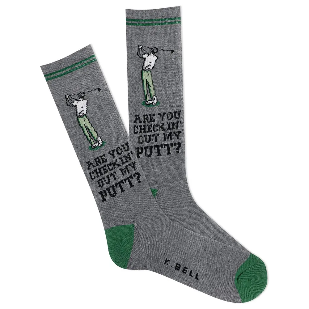 Men's Checking Out My Putt Crew Sock