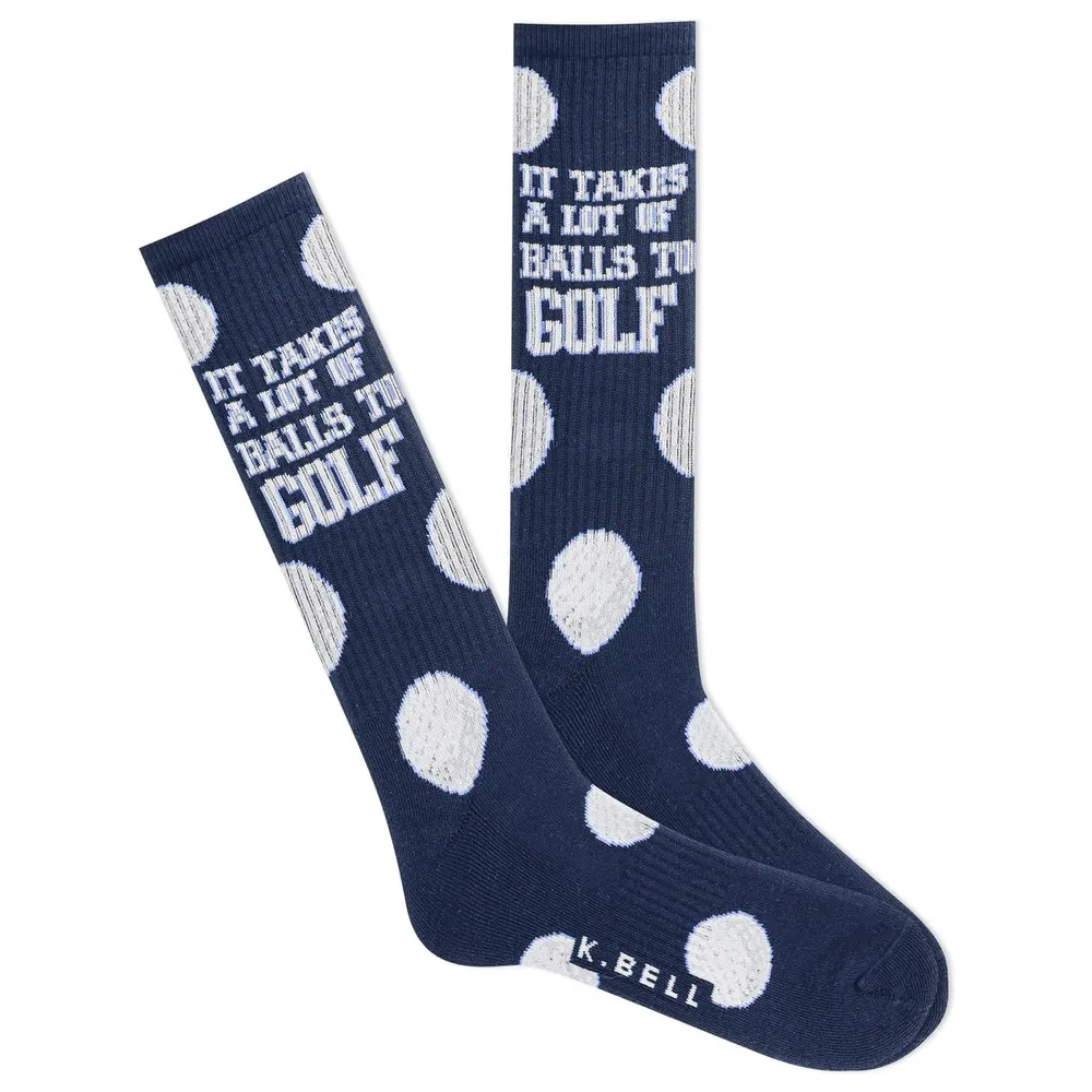 Men's Takes Balls to Golf Crew Sock