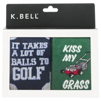 Men's Kiss Grass & Balls to Golf Crew Socks - 2 Pack