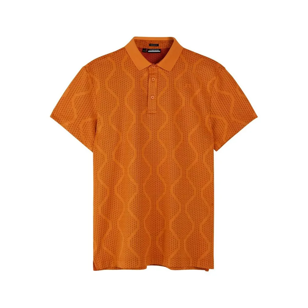 Men's Mat Jacquard Short Sleeve Polo