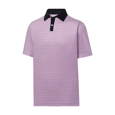 Men's Circle Print Short Sleeve Polo