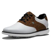 Women's Traditions Saddle Spiked Golf Shoe - White/Multi