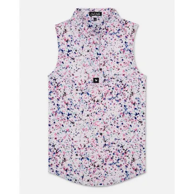 Women's Paint Splatter 3 Sleeveless Polo