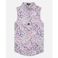 Women's Paint Splatter 3 Sleeveless Polo