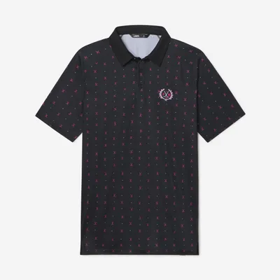 Men's Pink Whitney Crest Short Sleeve Polo