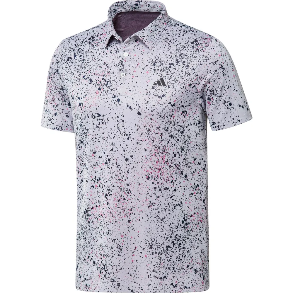 Men's Splatter Jacquard Short Sleeve Polo