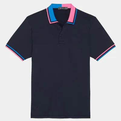 Men's Two Tone Short Sleeve Polo