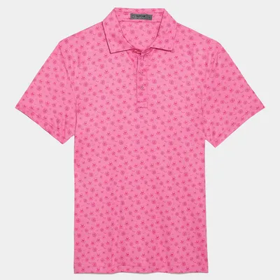 Men's Skull & T's Scribble Print Short Sleeve Polo