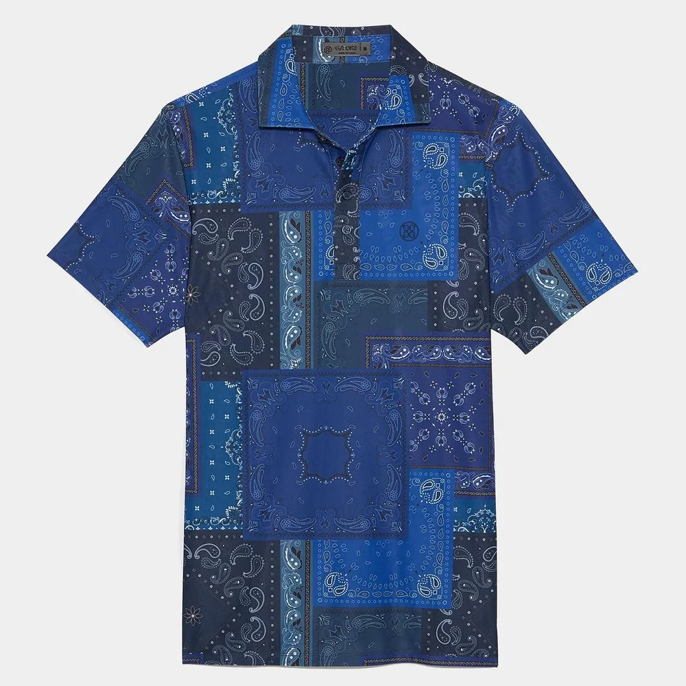 Men's Bandana Short Sleeve Polo