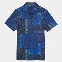 Men's Bandana Short Sleeve Polo