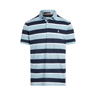 Men's Performance Pique Block Stripe Short Sleeve Polo