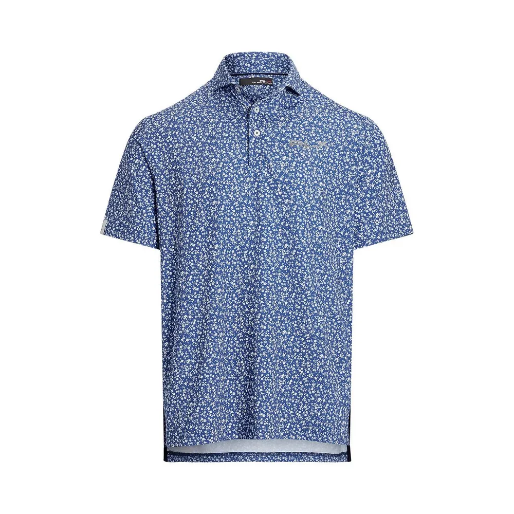 Men's Airflow Printed Micro Floral Short Sleeve Polo