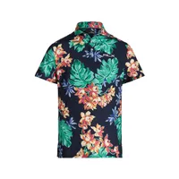 Men's Airflow Printed Floral Short Sleeve Polo