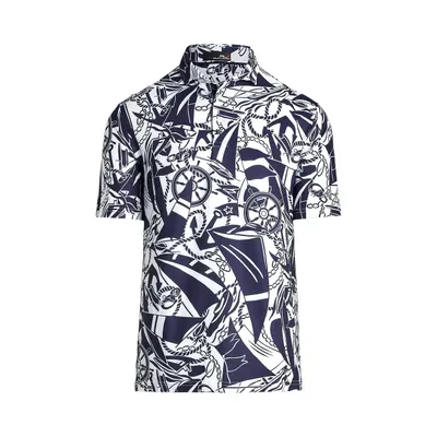 Men's Airflow Printed Nautical Short Sleeve Polo