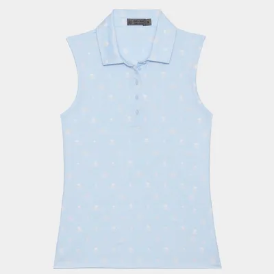 Women's Printed Tech Sleeveless Polo