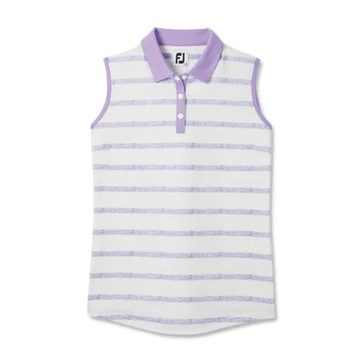 Women's Spacedye Stripe Sleeveless Polo