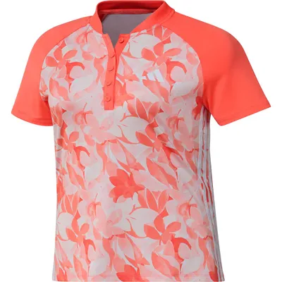 Women's Floral Short Sleeve Polo Plus