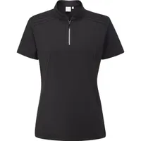 Women's Zip Neck Short Sleeve Polo