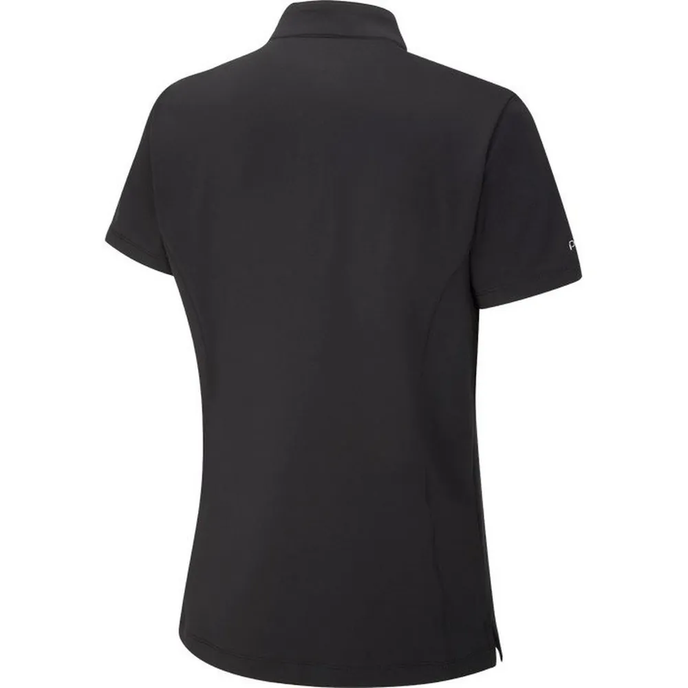 Women's Zip Neck Short Sleeve Polo