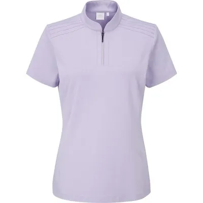 Women's Zip Neck Short Sleeve Polo