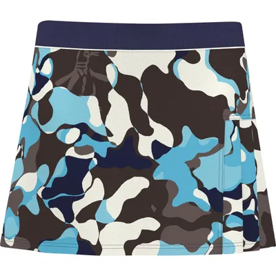 Women's Abstract Print Side Pleat Skort