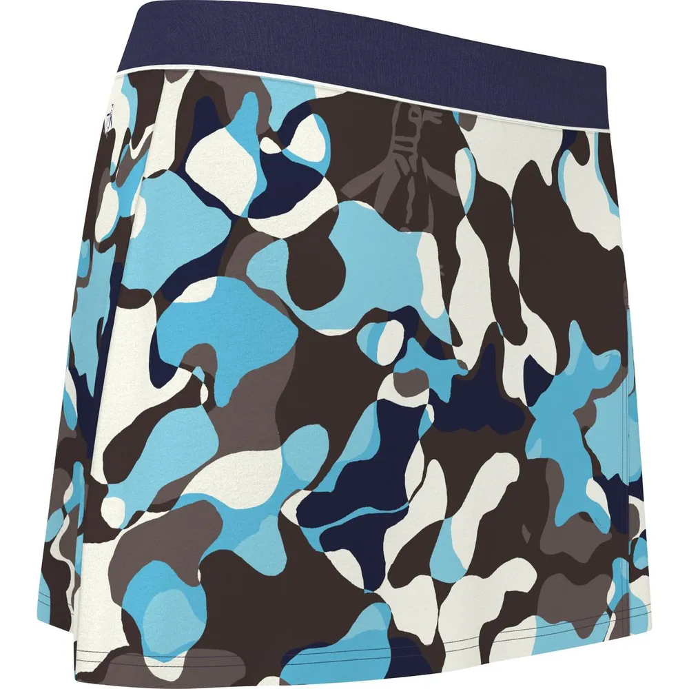 Women's Abstract Print Side Pleat Skort