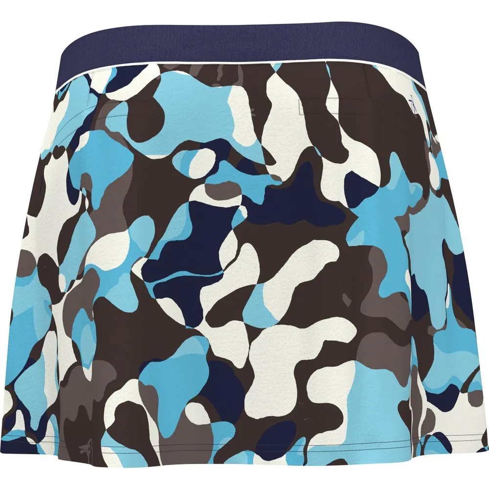 Women's Abstract Print Side Pleat Skort