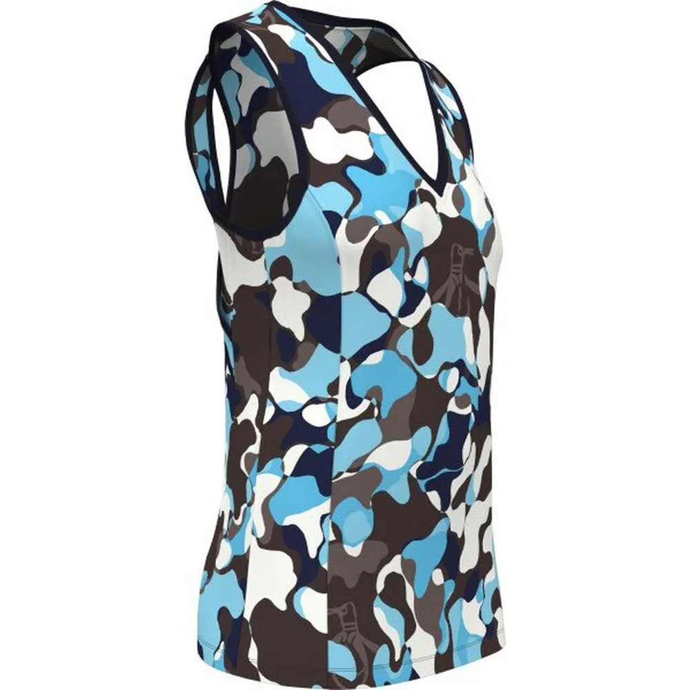 Women's Abstract Print V-Neck Sleeveless Top