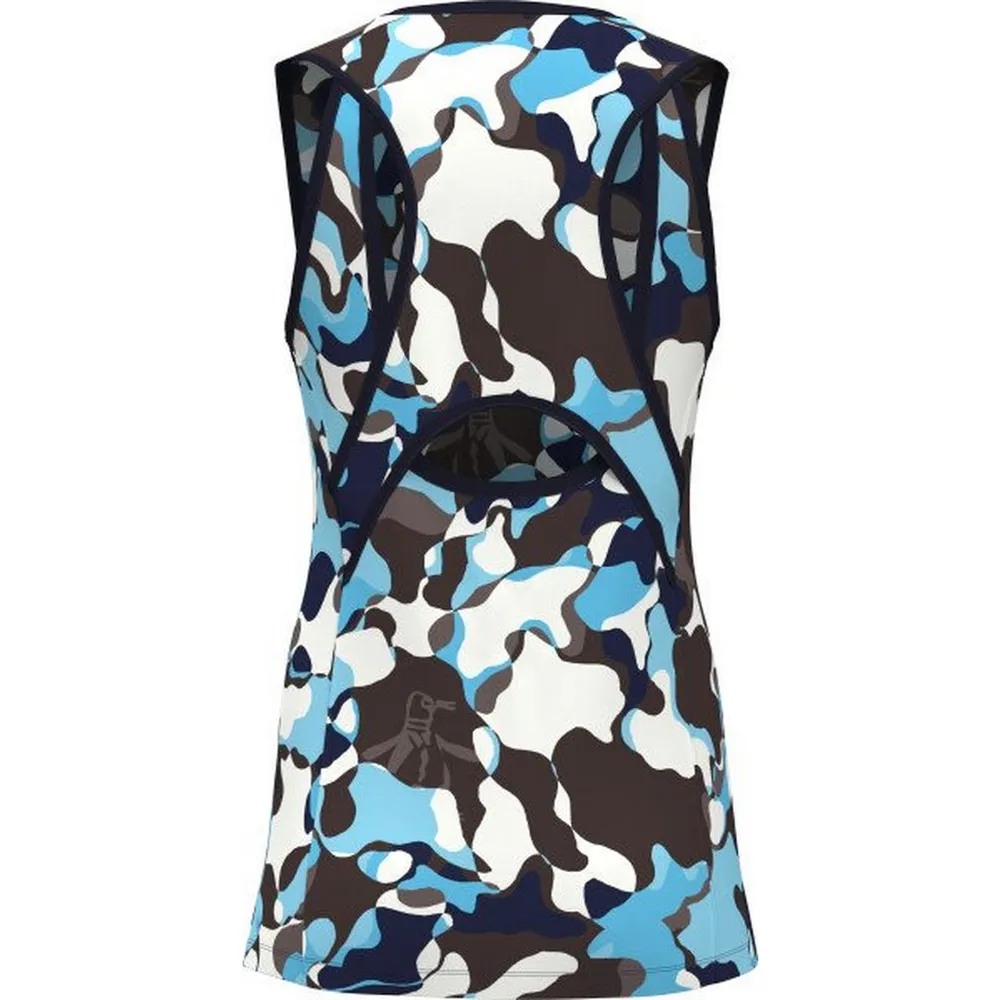 Women's Abstract Print V-Neck Sleeveless Top