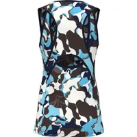 Women's Abstract Print V-Neck Sleeveless Top