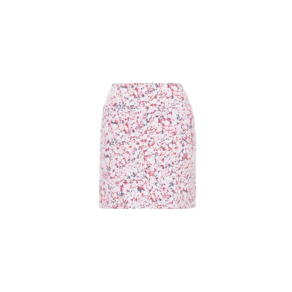 Women's Coral Shrub Printed 18 Inch Skort