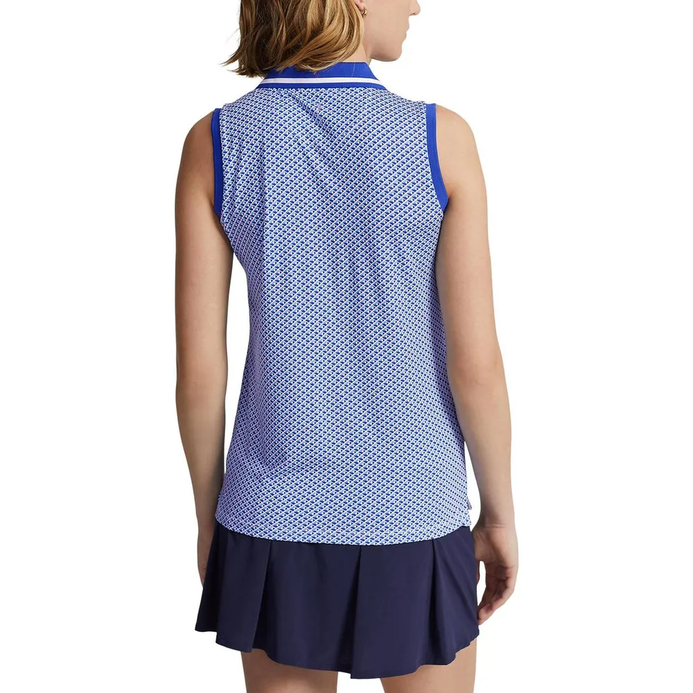 Women's Abstract Geo Print Sleeveless Polo