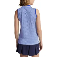 Women's Abstract Geo Print Sleeveless Polo