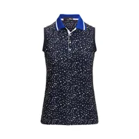 Women's Stars Print Sleeveless Polo