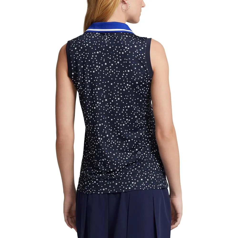 Women's Stars Print Sleeveless Polo