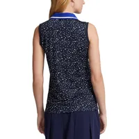 Women's Stars Print Sleeveless Polo