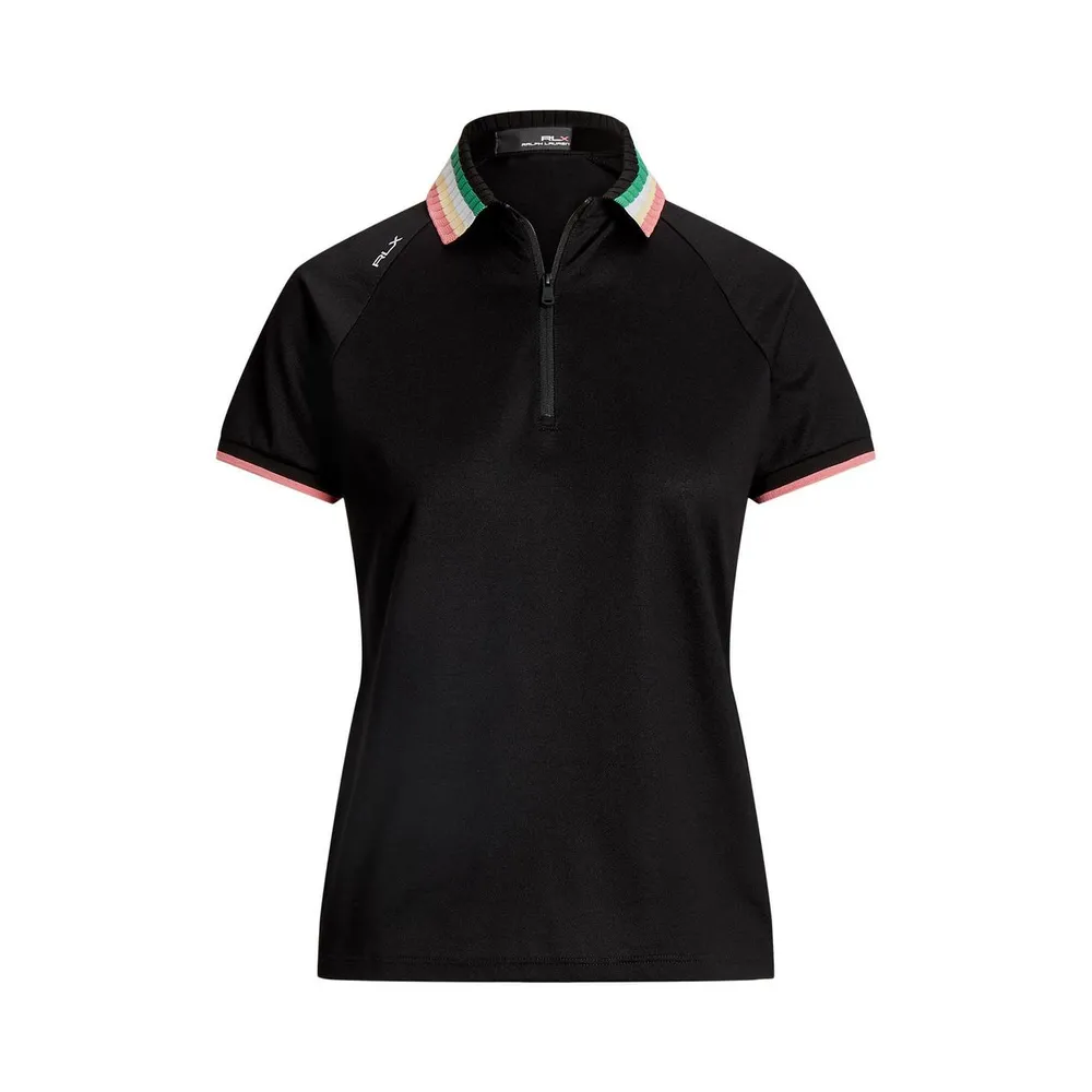 Women's 1/4 Zip Multi Collar Short Sleeve Polo