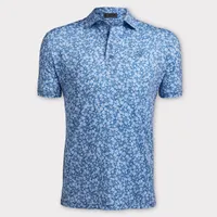 Men's Printed Mini Floral Short Sleeve Polo