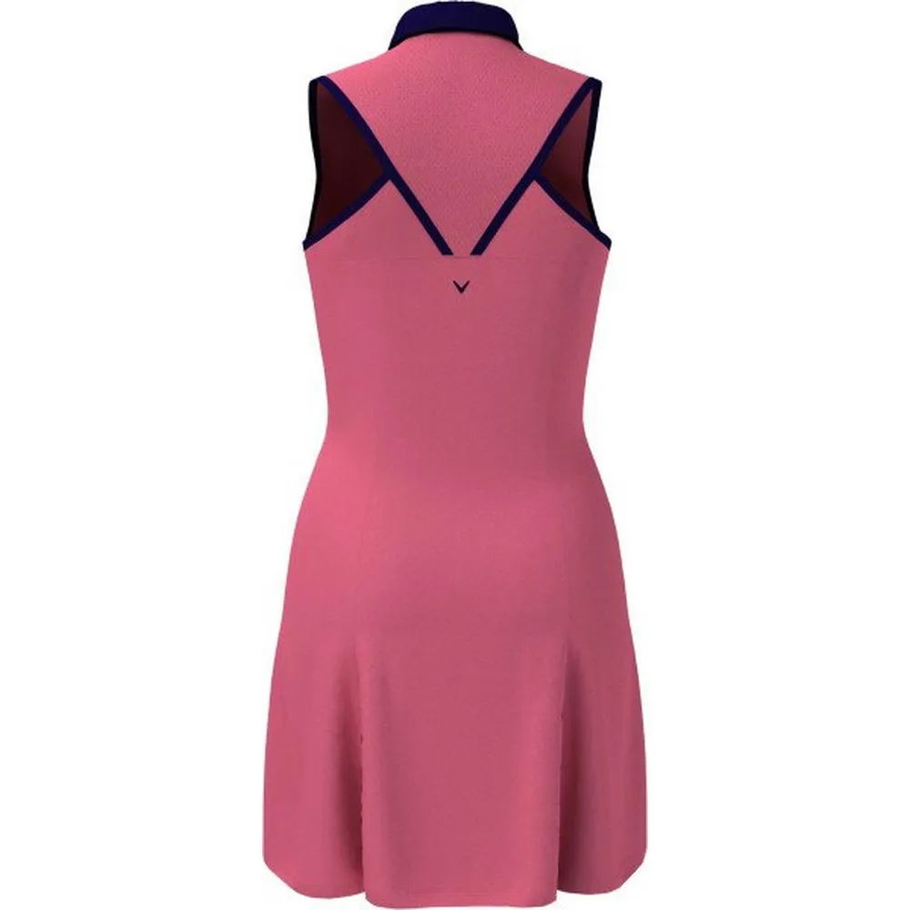 Women's Racer Back Sleeveless Polo Dress