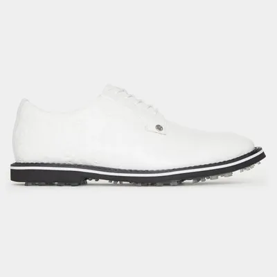 Men's Debossed Gallivanter Spikeless Golf Shoe - White/Black