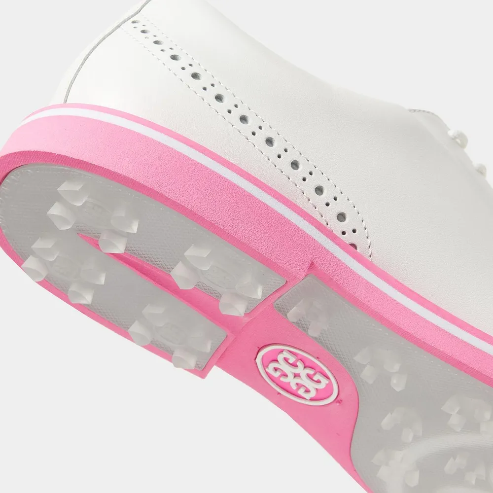 Men's Brogue Heel Gallivanter Spikeless Golf Shoe - White/Pink