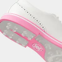 Men's Brogue Heel Gallivanter Spikeless Golf Shoe - White/Pink