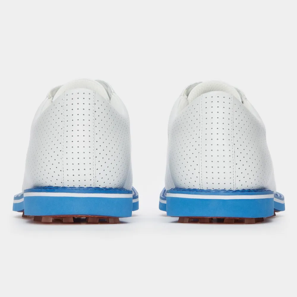 Men's Perforated Gallivanter Spikeless Golf Shoe - White/Blue