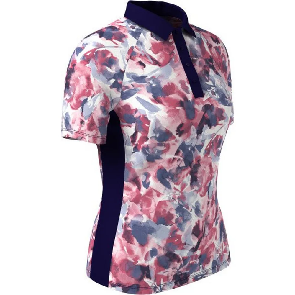 Women's Floral Print Short Sleeve Polo