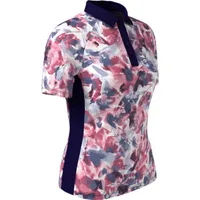 Women's Floral Print Short Sleeve Polo