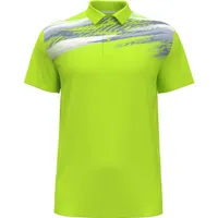 Men's Active Textured Print Short Sleeve Polo