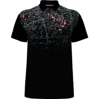 Men's Splatter Paint Ombre Short Sleeve Polo