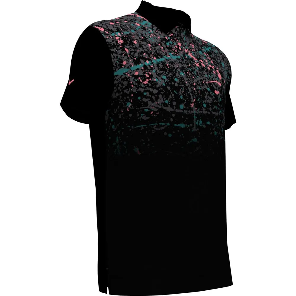 Men's Splatter Paint Ombre Short Sleeve Polo