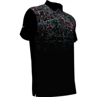 Men's Splatter Paint Ombre Short Sleeve Polo