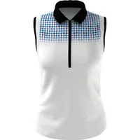 Women's Geo Print Sleeveless Polo